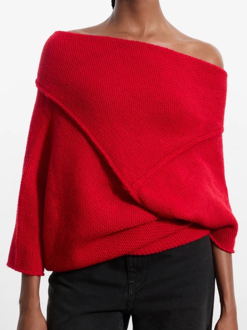 New Marcella NYC Palmer Knit Asymmetric Sweater size S *final price